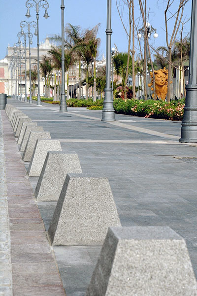 Street furniture in granite